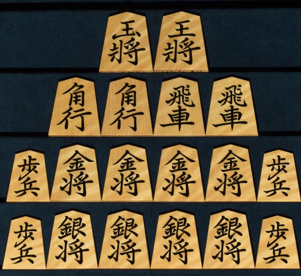 将棋駒 大竹竹風作 菱湖 虎斑 極上