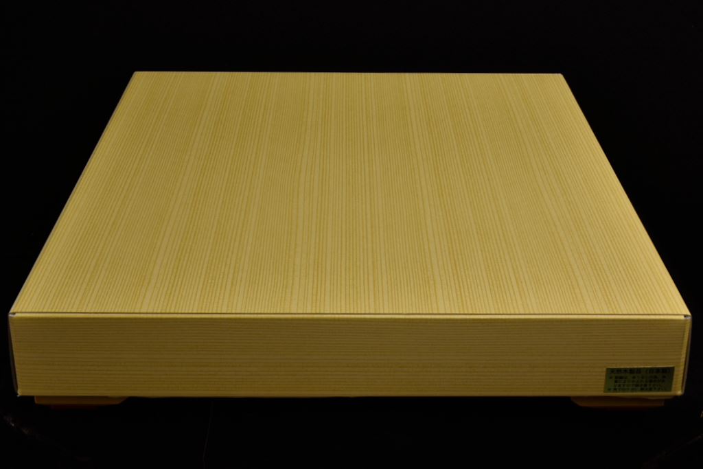 URA]木製足付19路碁盤/厚み20.5cm 重量18.5kg/9-5-169 (検索