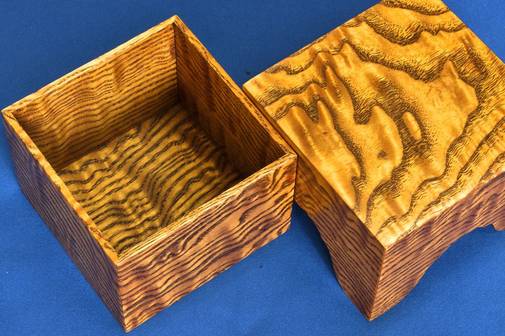駒箱 タモ杢 摺漆 駒箱 タモ杢 摺漆