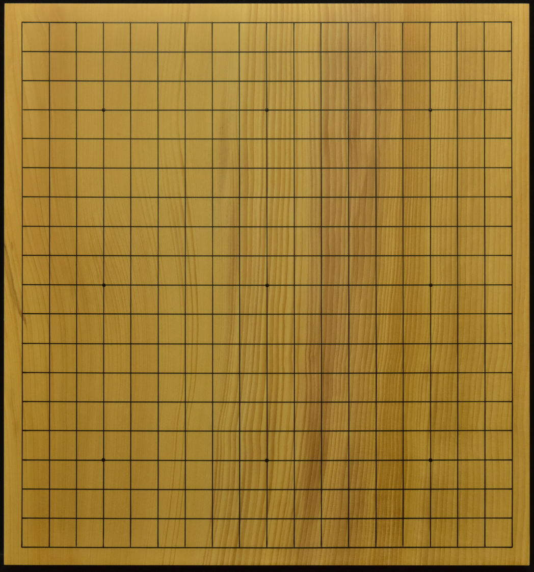 碁盤　柾目（一枚板） 卓上碁盤 本榧（日本産）柾目一枚板 t6697