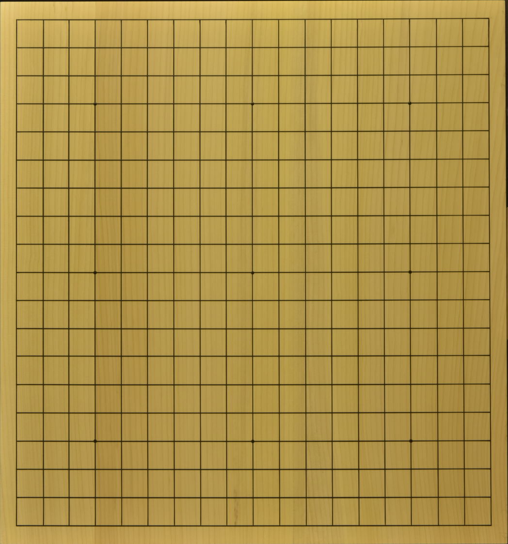前川榧碁盤店 日本製 卓上碁盤 本榧 高級天然木 碁盤用畳マット付き！ おまかせ】本榧卓上碁盤／9路・6路 両面盤 1寸（一枚板・板目
