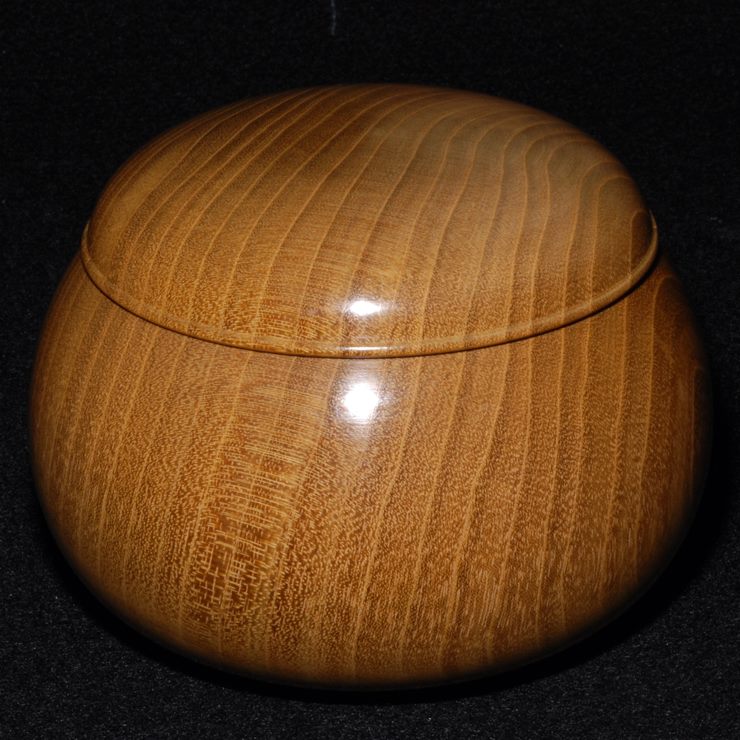 【幻の黒檀・最高級】　碁笥　囲碁　特大　美品　重さ 約517g 送料無料 幻の黒檀・最高級】 碁笥 囲碁 特大 美品 重さ 約517g 送料無料